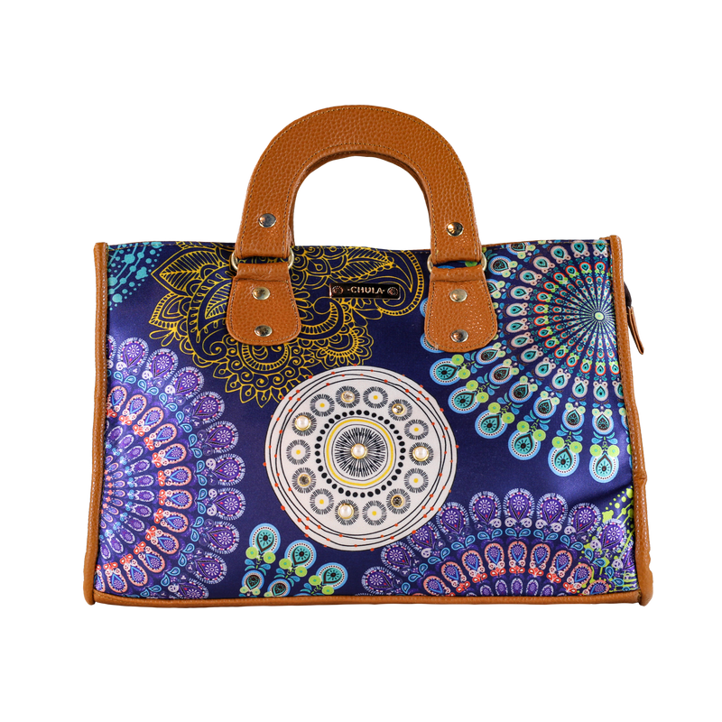 Mandala Aqua Círculos - Canasta Chula Moda Latina